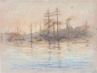 * Gustav Goetsch, (American, 1877-1969), Boats in Harbor