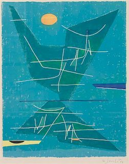 * Gustave Singier, (French, 1909-1984), Mer Espace Reflect, 1957