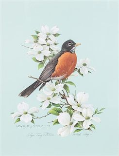 * Roger Tory Peterson, (American, 1908-1996), Robin, 1978