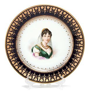 * A Sevres Porcelain Cabinet Plate Diameter 9 3/4 inches.