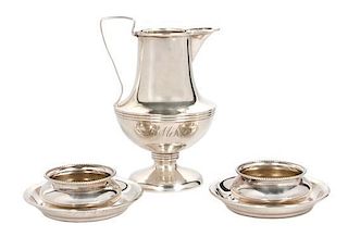 * A Group of American Silver Table Articles, Various Makers, comprising a pair of Towle salt cellars with underplates and a John