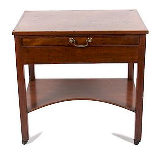 A George III Style Mahogany Drafting Table Height 29 x width 30 5/8 x depth 22 inches.