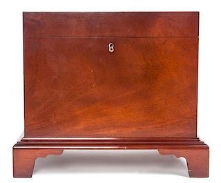 A Mahogany Cased Decanter Set Height 13 x width 14 x depth 10 inches