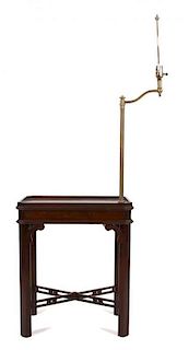 A Chippendale Style Mahogany Side Table Height 23 x width 16 1/2 x depth 20 inches.