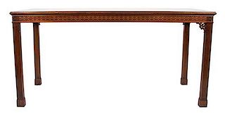 * A Chinese Chippendale Style Console Table Height 29 1/4 x width 60 x depth 30 inches.