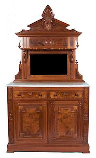 A Victorian Marble Top Server Height 90 x width 48 x depth 19 inches.