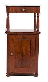 An American Marble Top Tiered Washstand Height 32 x width 15 x depth 14 inches.