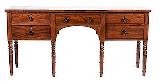 An American Mahogany Sideboard Height 36 1/2 x width 77 x depth 24 inches.