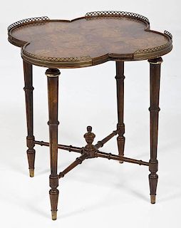 Brass Galleried Georgian Revival Table
