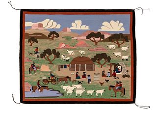 Dine [Navajo], Pictorial Textile