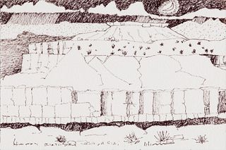 Charles Loloma, New Mexico Landscape, ca. 1980s