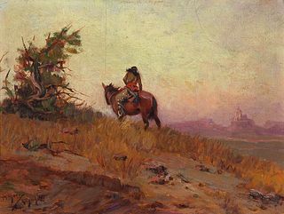 Raphael Lillywhite, Untitled (Lone Indian on Horseback)