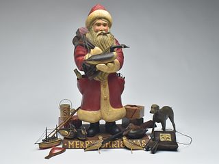 Standing Santa Claus with gifts, Frank Finney, Cape Charles, Virginia.