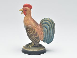 Miniature calling rooster, Frank Finney, Cape Charles, Virginia.