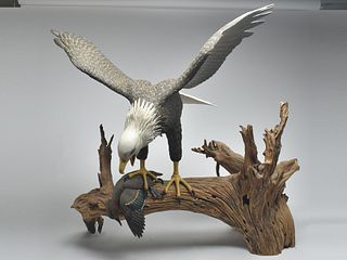 Full size decorative bald eagle, Eddie Wozny, Cambridge, Maryland.