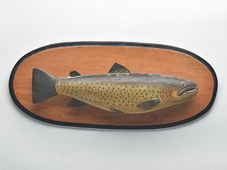 Brown trout plaque, Phillippe Sirois, Arrowsic, Maine.