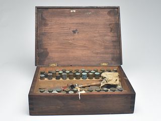 Vintage gunning box full 12 gauge brass shells.