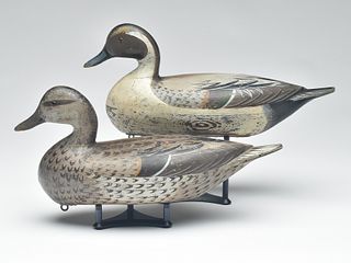 Rare rigmate pair of pintails, Charles Perdew, Henry, Illinois, 1st quarter 20th century.