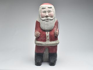 Folk carved standing Santa, Silvio Zoratti.