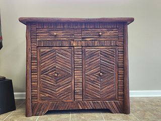 Vintage Adirondack style cabinet, Flat Rock Furniture Company, Waldron, Indiana.