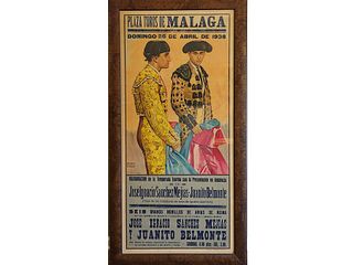 Vintage bull fighting poster from Spain.
