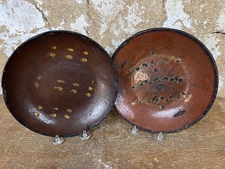 Two Redware Plates