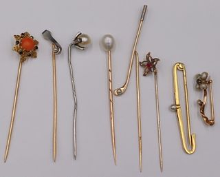 JEWELRY. Assorted Grouping of Gold Pins.