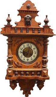 Wooden Gustav Becker Wall Clock