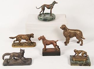 COLLECTION OF 6 ANIMALIER BRONZES INCLUDING P.J. MENE