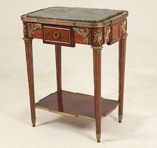 FRENCH LOUIS XVI STYLE BRONZE MOUNTED CENTER OF ROOM TABLE