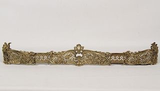 INTRICATE FRENCH GILT BRONZE FIRE FENDER