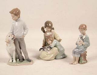 MISCELLANEOUS LOT OF 3 LLADRO FIGURINES