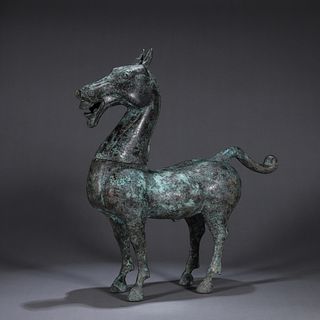 A bronze horse ornament