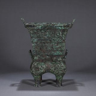 A kui dragon patterned bronze pot