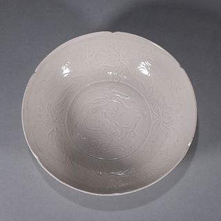Ding Ware White Glaze Flower Lobed Plate
