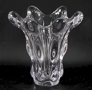 FRENCH GLASS SCULPTURED VASE FROM JANNES LE CHATEL COLLECTION