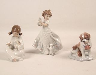 MISCELLANEOUS LOT OF 3 LLADRO FIGURINES