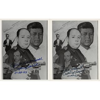 Kennedy Assassination: Maurice &#39;Nick&#39; McDonald (2) Signed Photographs