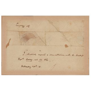 James Madison Autograph Note Signed as President