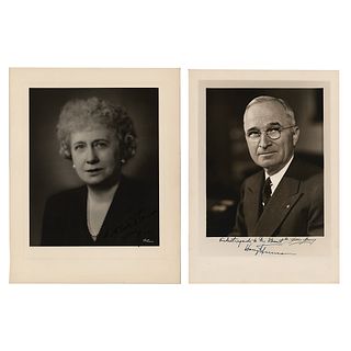 Harry and Bess Truman (2) Signed Photographs