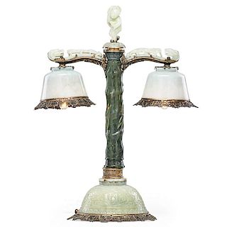 EDWARD FARMER Exceptional Chinese desk lamp