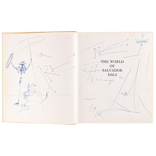 Salvador Dali Signed Sketch in Book