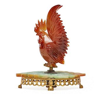 EDWARD FARMER Chinese rooster figurine