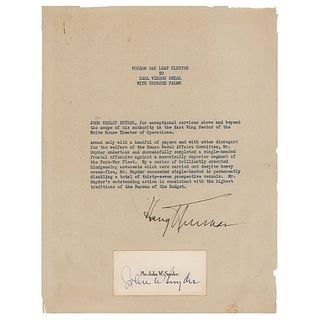 Harry S. Truman Signed &#39;Gag Citation&#39; as President