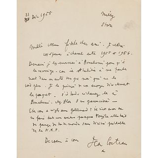 Jean Cocteau Autograph Letter Signed