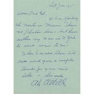 Abe Atell Letter Signed