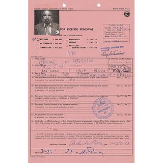 Archie Moore Document Signed