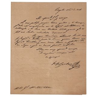 Francisco de Paula Santander Autograph Letter Signed