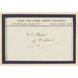 T. S. Eliot Signature