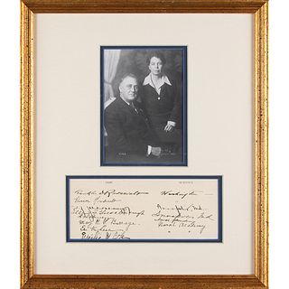 Franklin and Eleanor Roosevelt Signatures